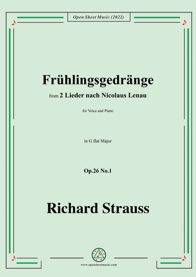 Richard Strauss-Frühlingsgedränge,in G flat Major