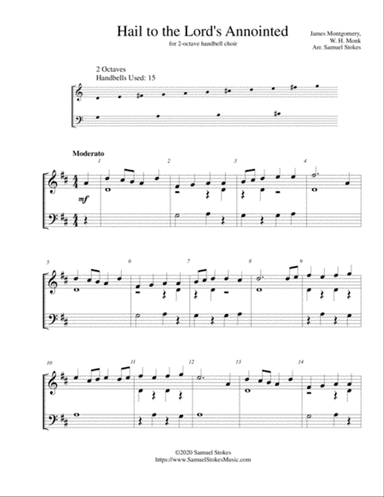 Hail to the Lord's Annointed - for 2-octave handbell choir