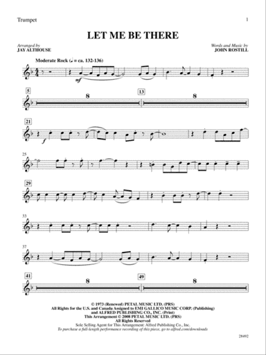 Let Me Be There: 1st B-flat Trumpet