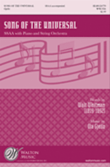 Song of the Universal (SSAA - Full Score and Instrumental Parts)