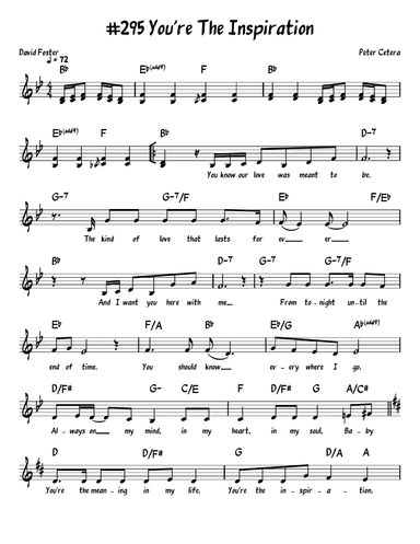 You're The Inspiration