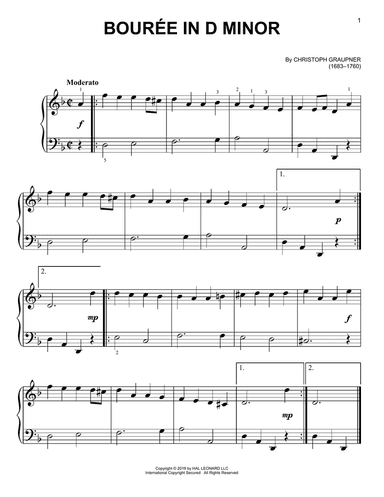 Bourree In D Minor