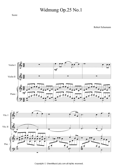 Widmung, Op.25 no.1 in C