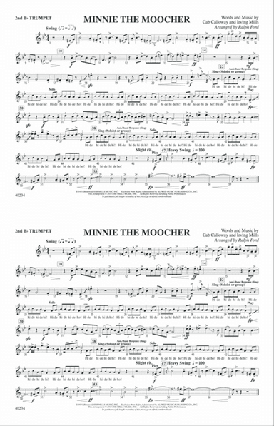 Minnie the Moocher: 2nd B-flat Trumpet