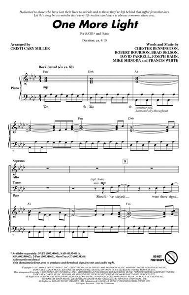 One More Light (arr. Cristi Cary Miller)