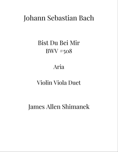 Bist Du Bei Mir BWV 508