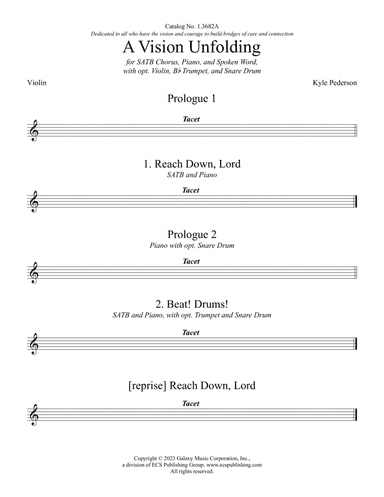 A Vision Unfolding (Instrumental Parts)