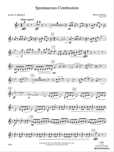 Spontaneous Combustion: 1st B-flat Clarinet
