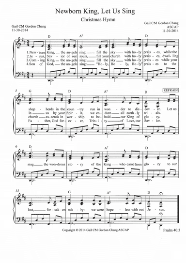 Newborn King, Let Us Sing