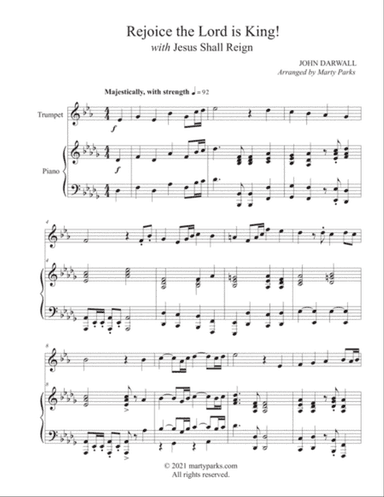 Rejoice, the Lord is King! (Trumpet-Piano)