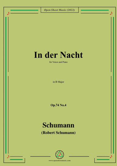 Schumann-In der Nacht,Op.74 No.4,in B Major