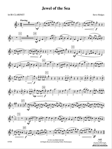 Jewel of the Sea: 1st B-flat Clarinet
