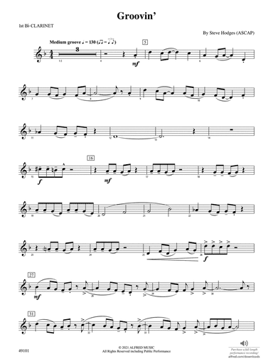 Groovin': 1st B-flat Clarinet