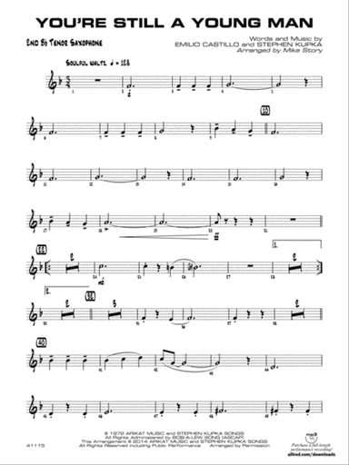 You're Still a Young Man: 2nd B-flat Tenor Saxophone