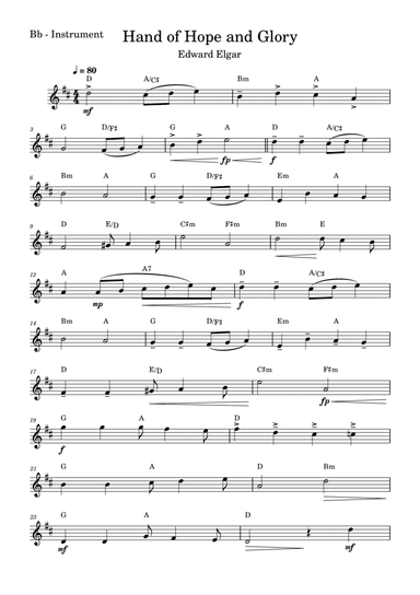 Hand of Hope and Glory (Elgar)