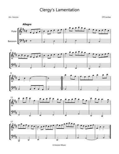 O’Carolan’s Ramble To Cashel - Flute and Bassoon Arrangement