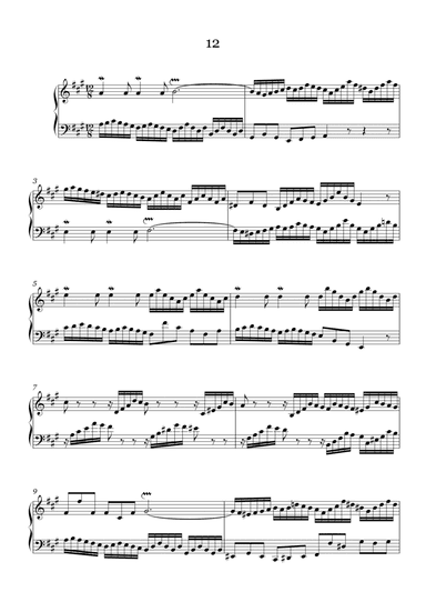 J.S.Bach:Two-Part Invention No.12