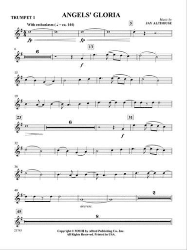 Angels' Gloria: 1st B-flat Trumpet