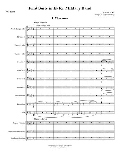 First Suite in Eb for Brass Ensemble