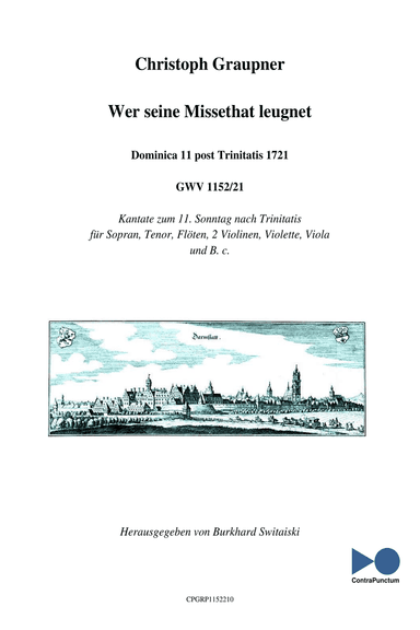 Graupner Christoph Cantata Wer seine Missethat leugnet GWV 1152/21