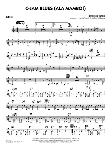 C-Jam Blues (ala Mambo!) (arr. Michael Philip Mossman) - Guitar