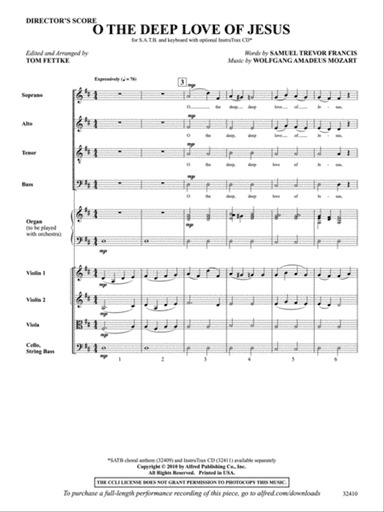 O The Deep Love of Jesus: Score