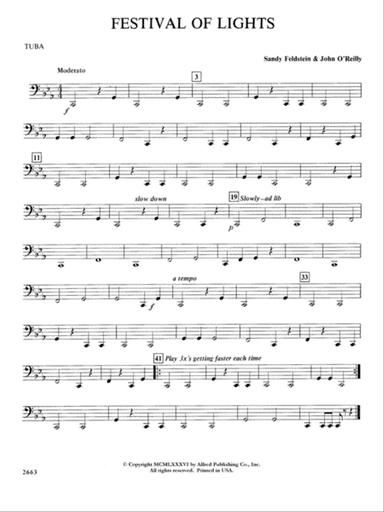 Festival of Lights (with optional chorus): Tuba