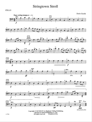 Stringtown Stroll: Cello