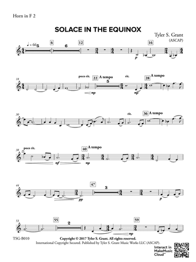 Solace in the Equinox: 2nd F Horn