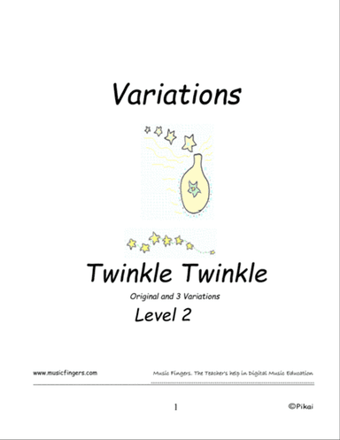 Twinkle Twinkle. W.A.Mozart. Lev. 2. Variations