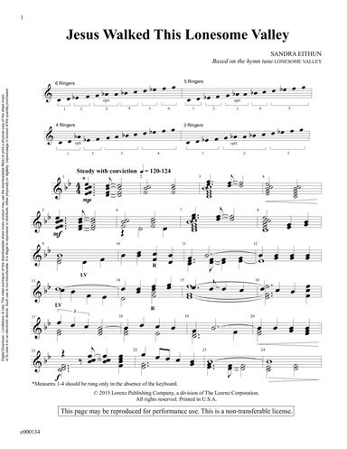Jesus Walked This Lonesome Valley (Reproducible Download)