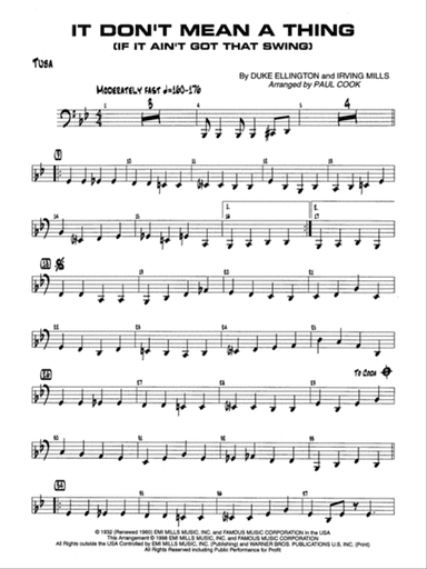It Don't Mean a Thing (If It Ain't Got That Swing): Tuba