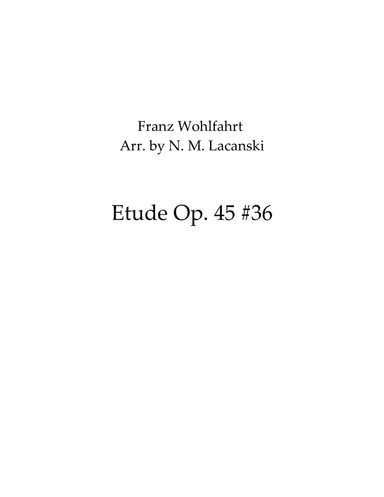 Etude Op. 45 #36