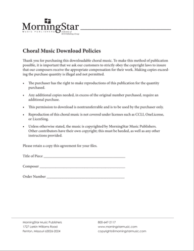 How Can I Keep from Singing? (Downloadable Choral Score)