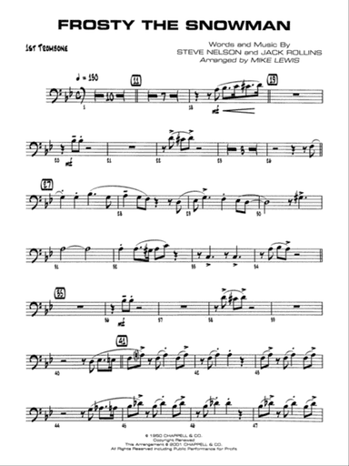 Frosty the Snowman: 1st Trombone