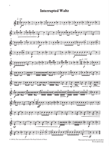 Interrupted Waltz from Graded Music for Snare Drum, Book II