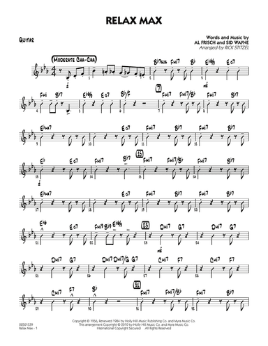 Relax Max (arr. Rick Stitzel) - Guitar