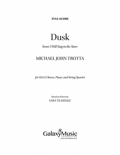Dusk from I Will Sing to the Stars (Downloadable Full Score)