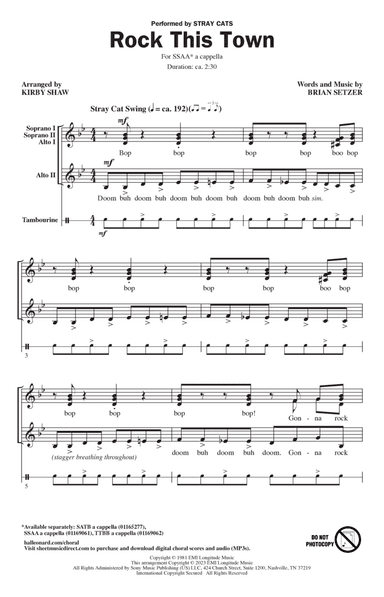 Rock This Town (arr. Kirby Shaw)