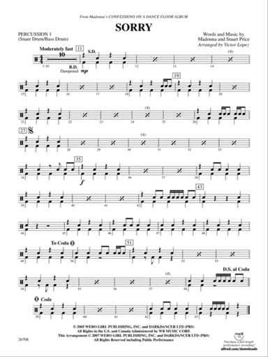 Sorry: 1st Percussion