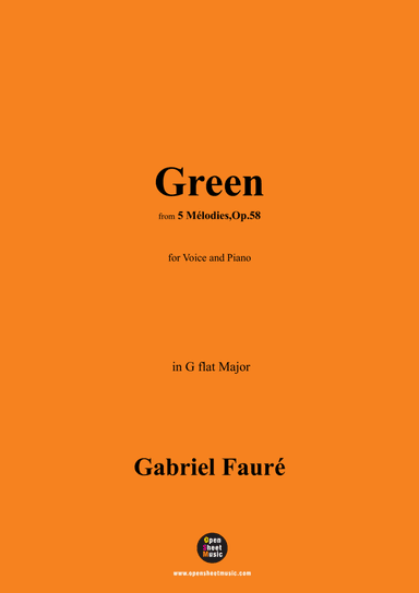 G. Fauré-Green,in G flat Major,Op.58 No.3