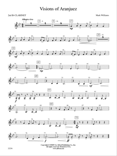 Visions of Aranjuez: 2nd B-flat Clarinet