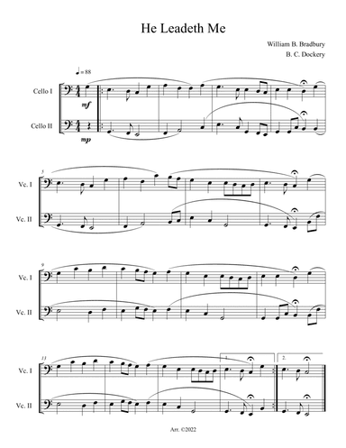 He Leadeth Me (Cello Duet)