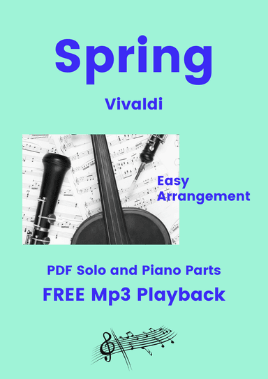 Spring/Primavera (The Four Seasons - Vivaldi) + FREE Playback + Pdf Solo and Piano Parts