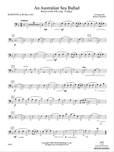 An Australian Sea Ballad: (wp) B-flat Baritone B.C.