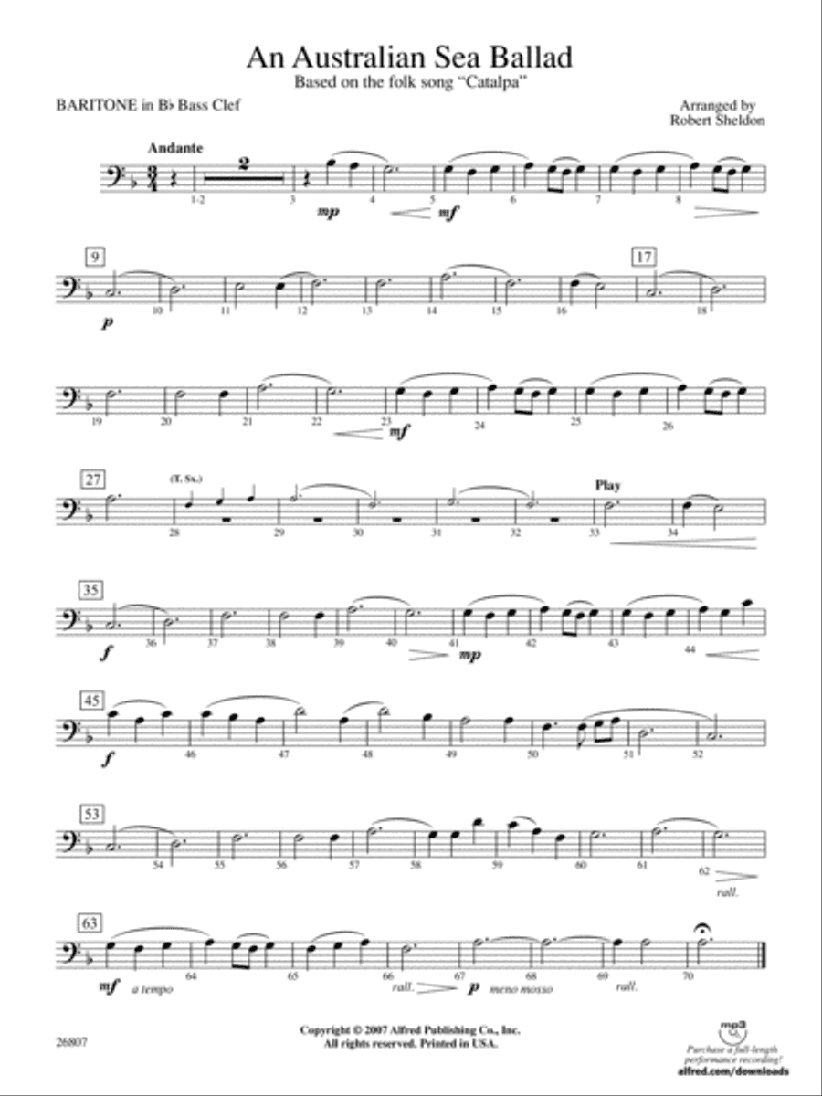 An Australian Sea Ballad: (wp) B-flat Baritone B.C.