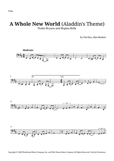 A Whole New World (aladdin's Theme)