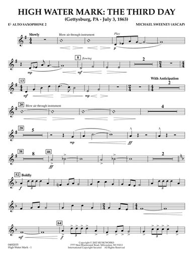 High Water Mark: The Third Day - Eb Alto Saxophone 2