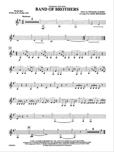 Band of Brothers, Symphonic Suite from: WP E-flat Tuba T.C.