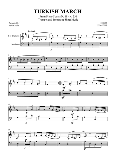 Turkish March - Trumpet and Trombone